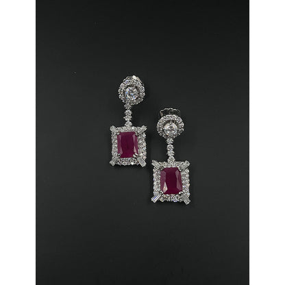 Mon Tresor Crimson Radiance Earrings - Pink