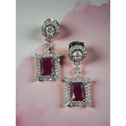 Mon Tresor Crimson Radiance Earrings - Pink