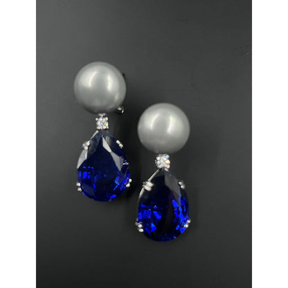 Mon Tresor Midnight Lagoon Earrings - Blue