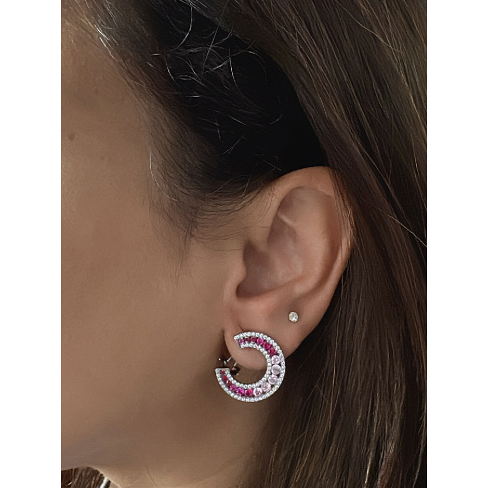 Mon Tresor Shaded Pink Bali Earrings