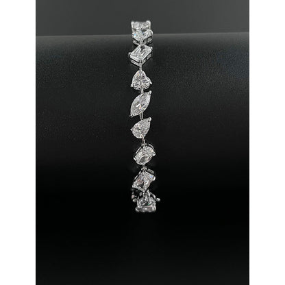 Mon Tresor Segmented Assorted Diamond Bracelet - White