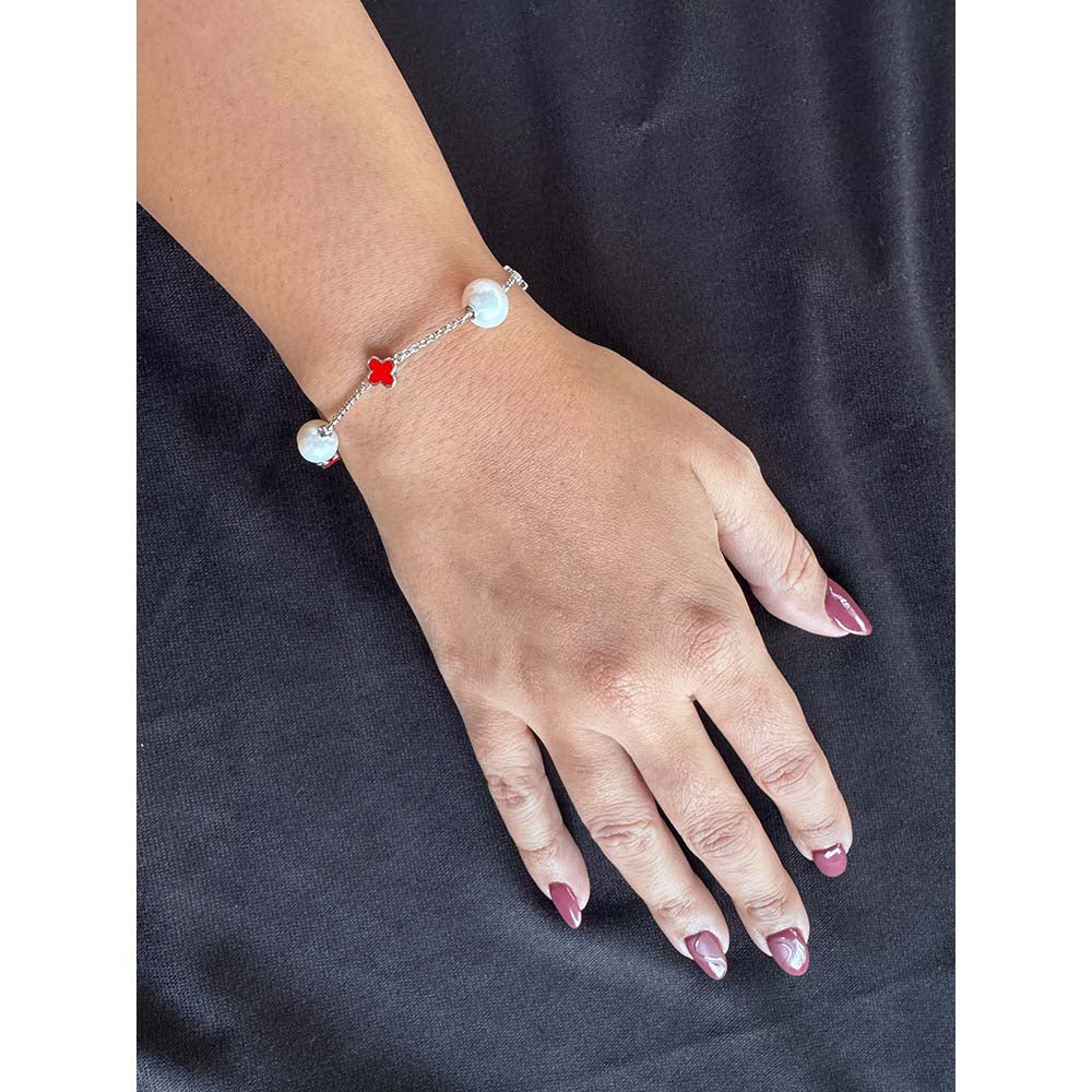 Mon Tresor Pearl And Clover Bracelet - Multi-Color