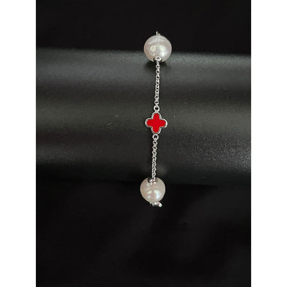 Mon Tresor Pearl And Clover Bracelet - Multi-Color