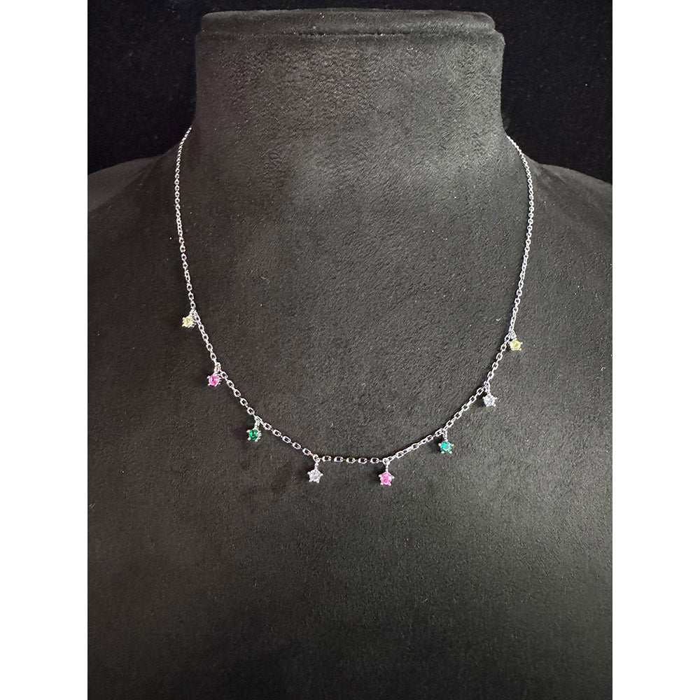 Mon Tresor Vibrant Charm Necklace - Multi-Color