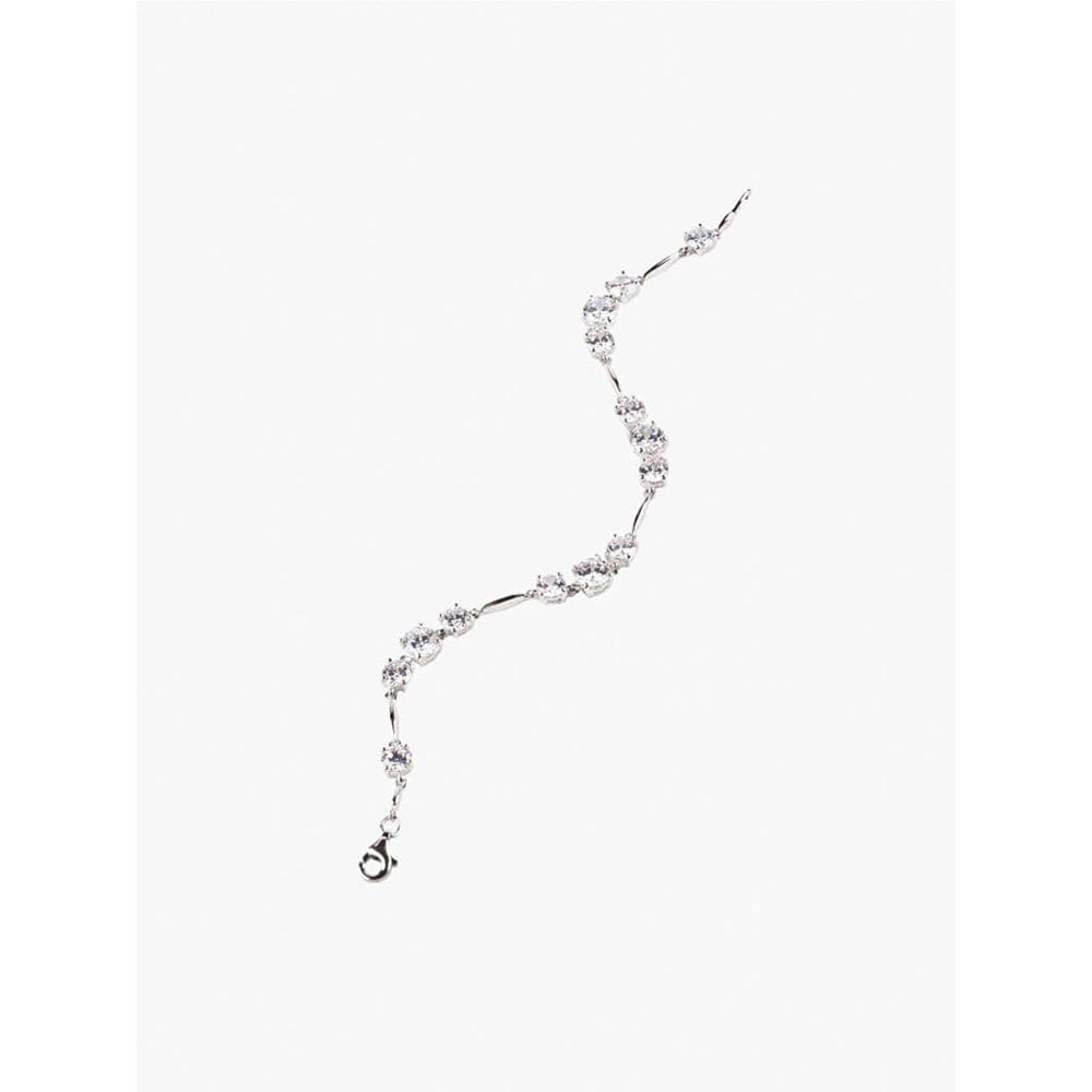 Mon Tresor White Solitaire Attached Tennis Bracelet