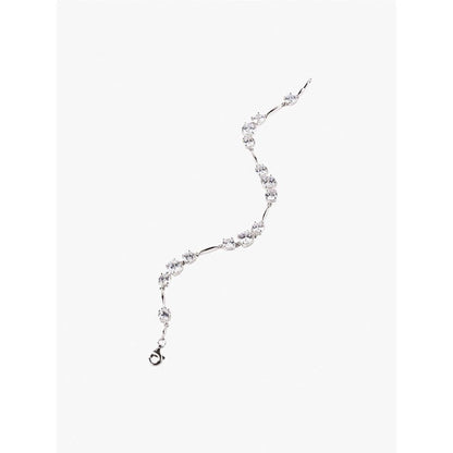 Mon Tresor White Solitaire Attached Tennis Bracelet