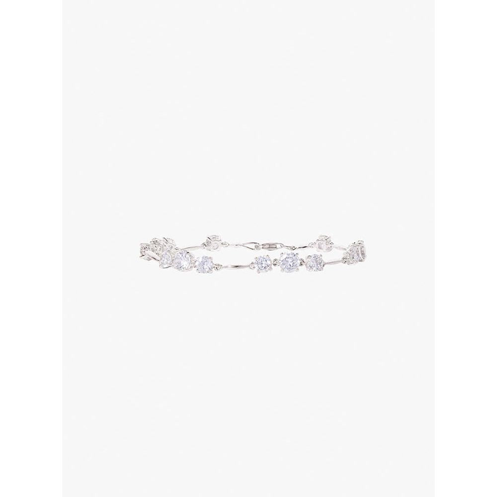 Mon Tresor White Solitaire Attached Tennis Bracelet