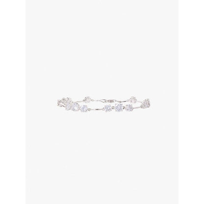 Mon Tresor White Solitaire Attached Tennis Bracelet