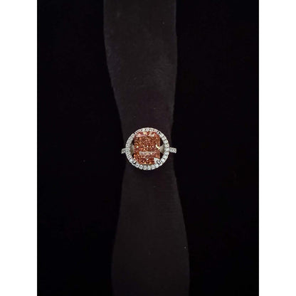 Mon Tresor Rust Fire Ember Halo Ring