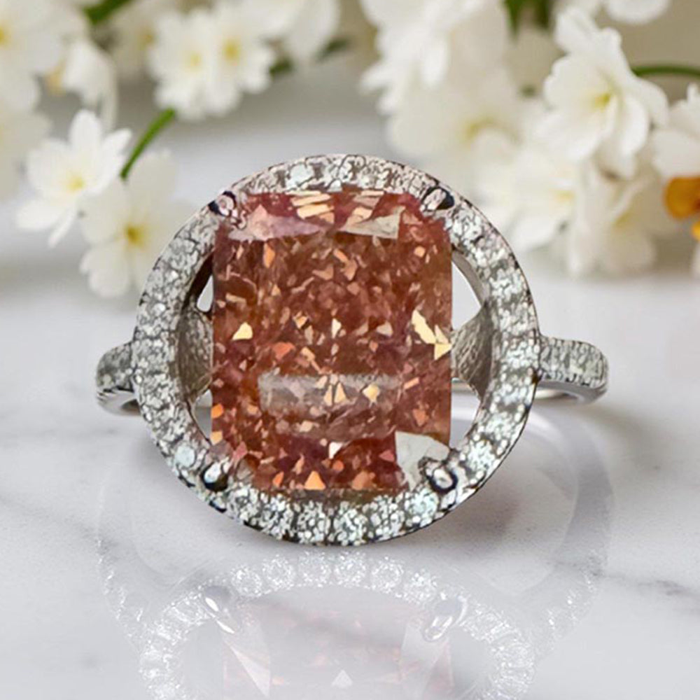 Mon Tresor Rust Fire Ember Halo Ring