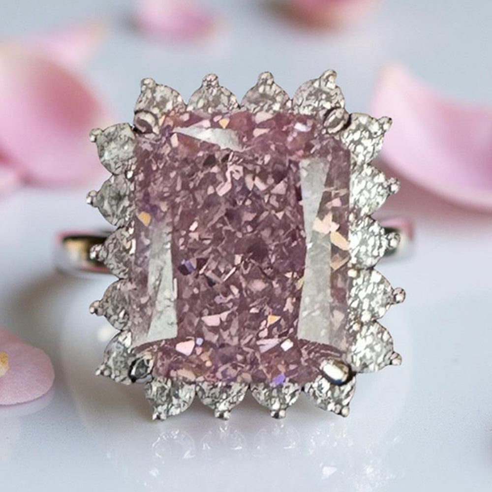 Mon Tresor Pink Rose Radiance Cocktail Ring