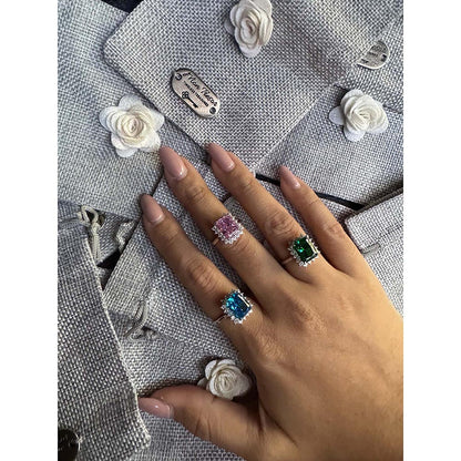 Mon Tresor Pink Rose Radiance Cocktail Ring