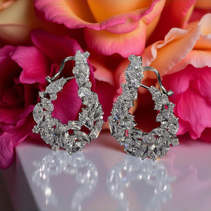 Mon Tresor White Diamond Cluster Celeste Earrings