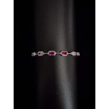 Mon Tresor Ombre Pink Bezel Tennis Bracelet