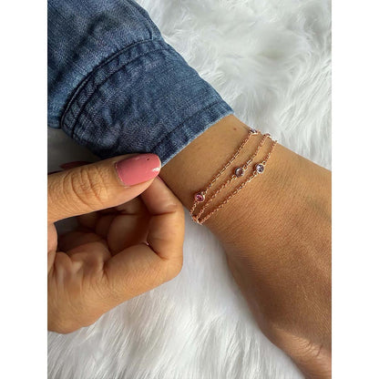 Mon Tresor Rose Gold Rose Twilight Link Bracelet