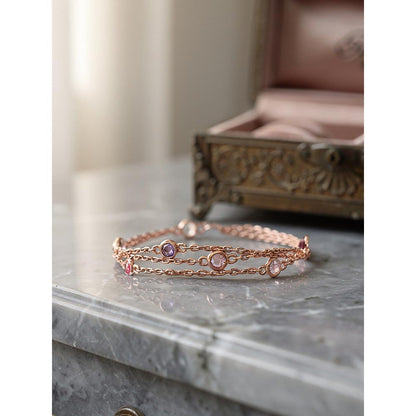 Mon Tresor Rose Gold Rose Twilight Link Bracelet