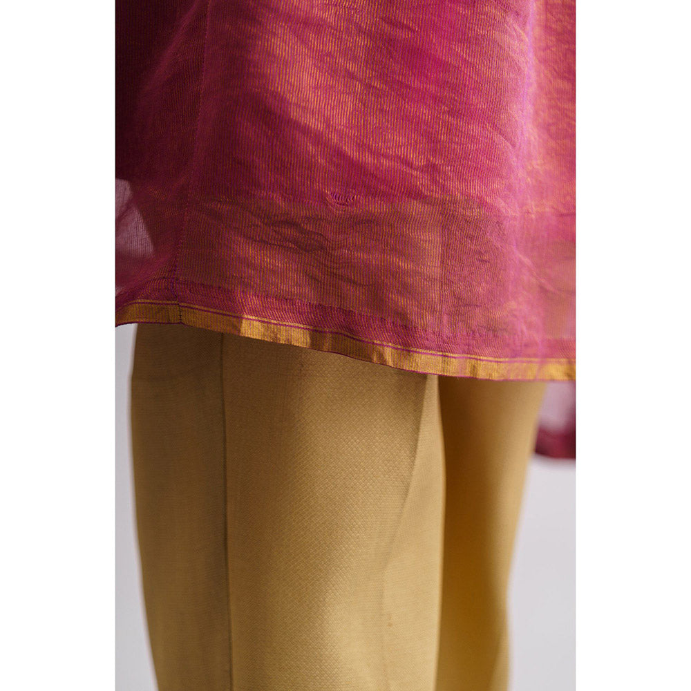 Mushio Women's Silk Solid Gold Pants