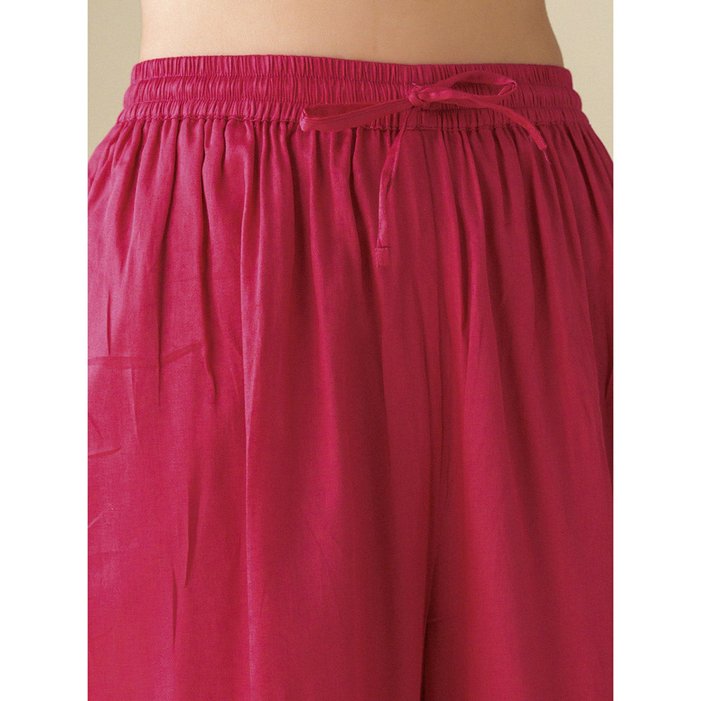 Mushio Pink Cotton Silk Pants