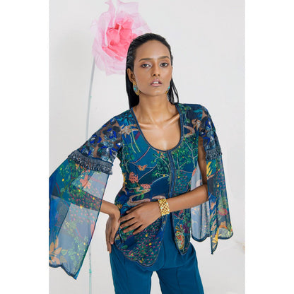 Muskan Aggarwal Keya Embellished Printed Co-Ord (Set of 2)