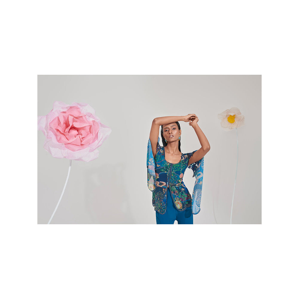 Muskan Aggarwal Keya Embellished Printed Co-Ord (Set of 2)