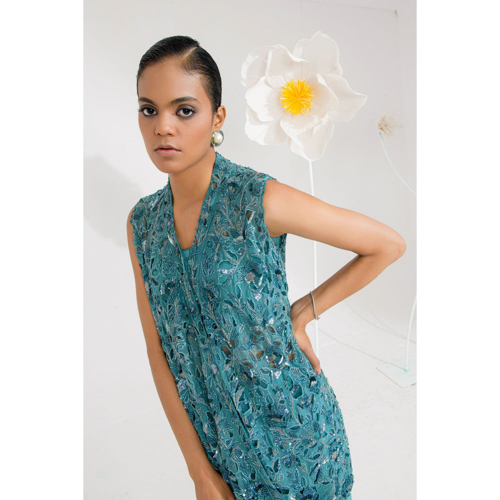 Muskan Aggarwal Zarah Embellished Bustier with Skirt and Jacket (Set of 3)