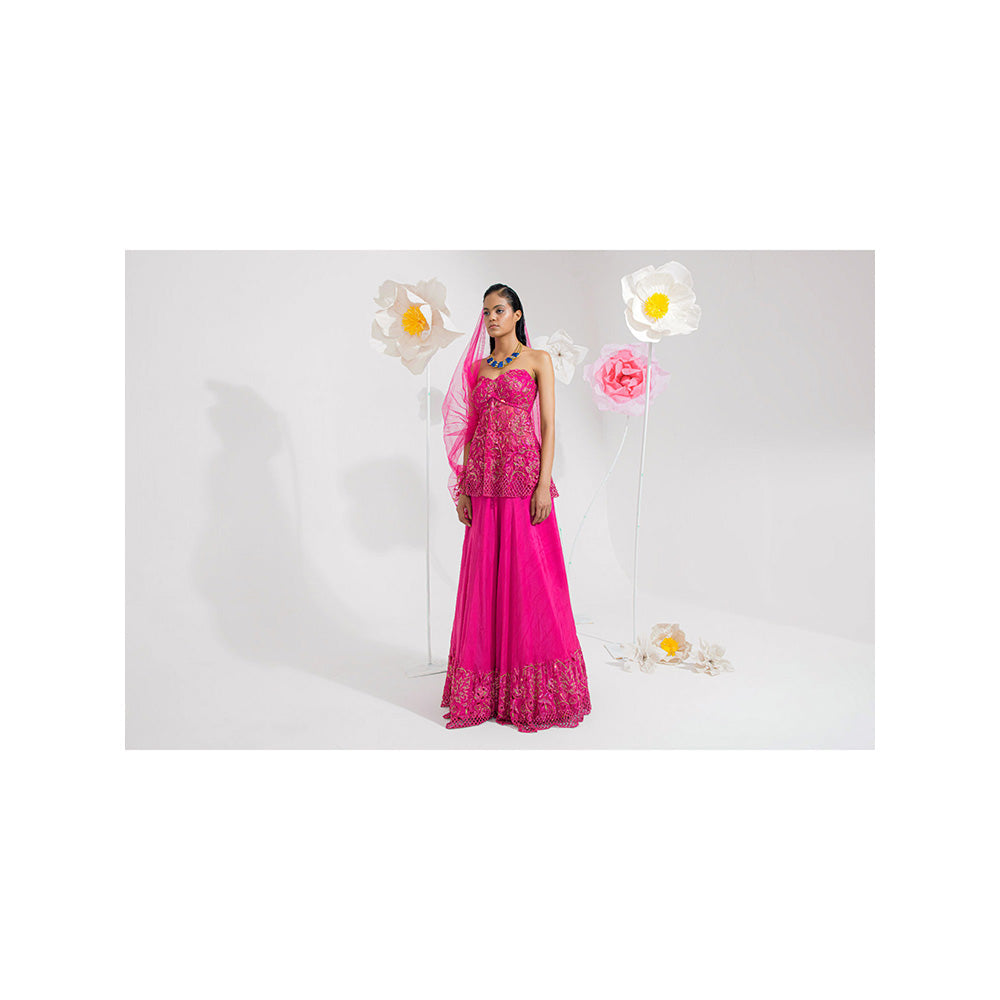 Muskan Aggarwal Layla Embellished Corset with Lehenga and Dupatta (Set of 3)