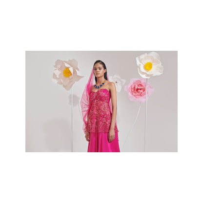 Muskan Aggarwal Layla Embellished Corset with Lehenga and Dupatta (Set of 3)