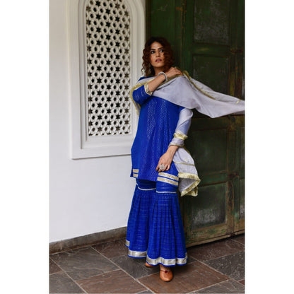 Myaara Neel Sharara Set (Set of 3)