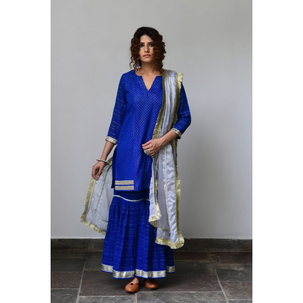 Myaara Neel Sharara Set (Set of 3)