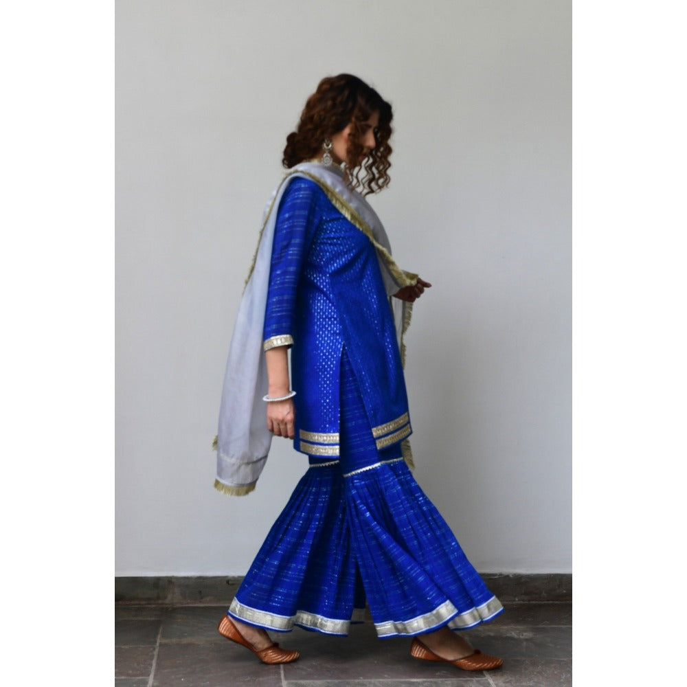 Myaara Neel Sharara Set (Set of 3)