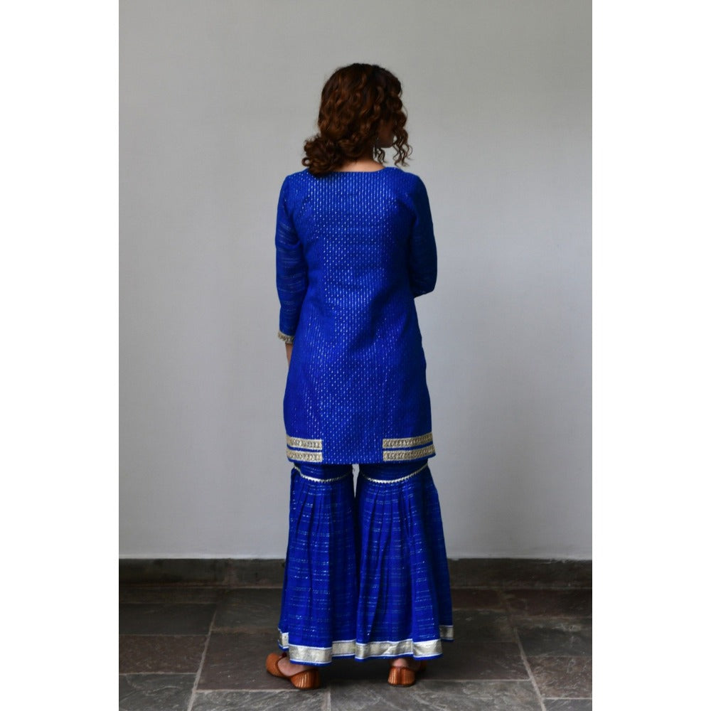 Myaara Neel Sharara Set (Set of 3)