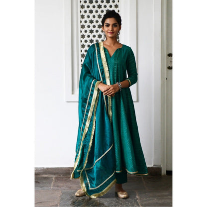 Myaara Panna Anarkali Set (Set of 3)