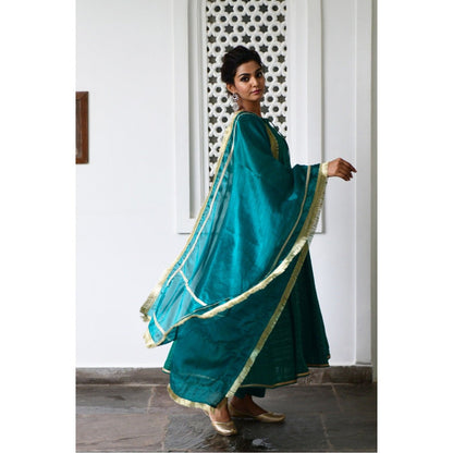 Myaara Panna Anarkali Set (Set of 3)