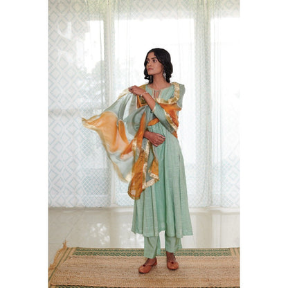 Myaara Mint Lehariya Set (Set of 3)