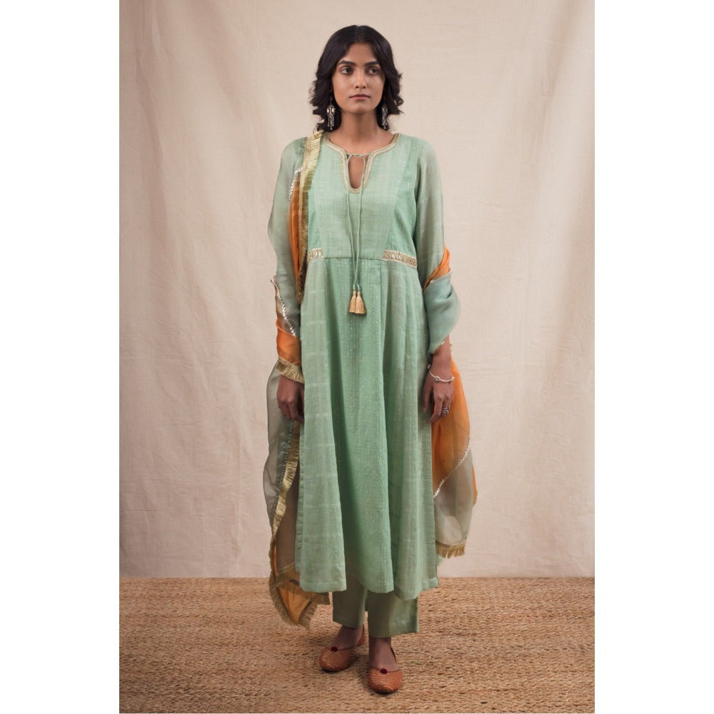 Myaara Mint Lehariya Set (Set of 3)