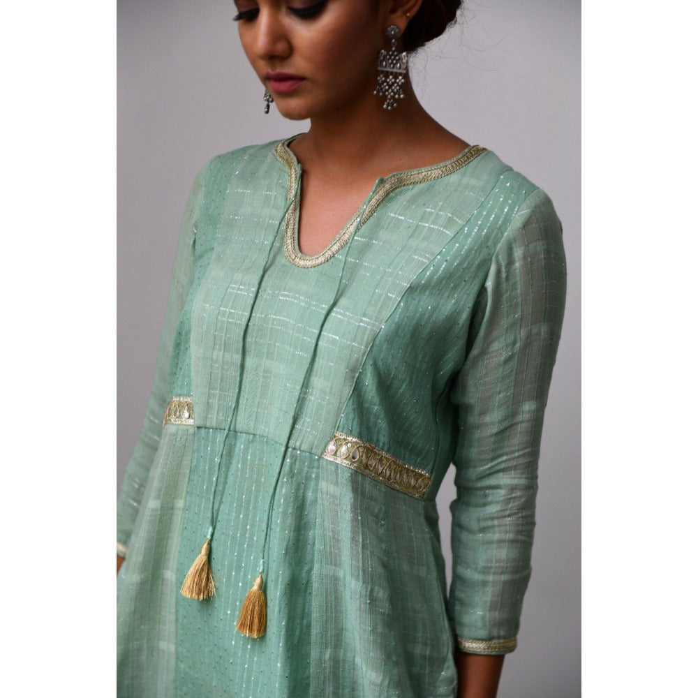 Myaara Mint Lehariya Set (Set of 3)