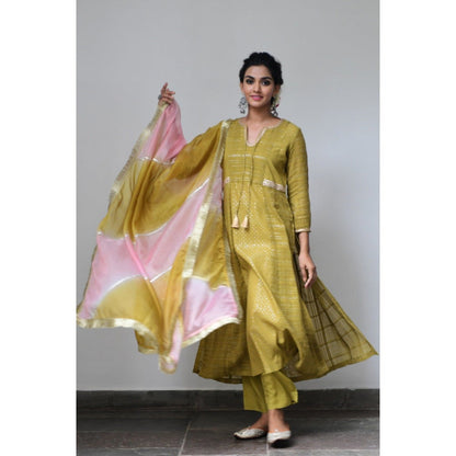 Myaara Olive Lehariya Set (Set of 3)