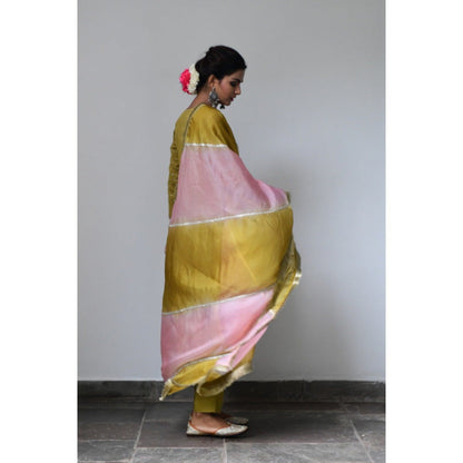 Myaara Olive Lehariya Set (Set of 3)