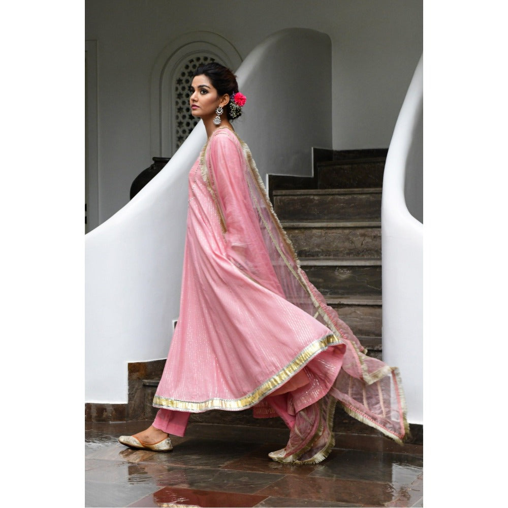 Myaara Gulab Anarkali Set (Set of 3)