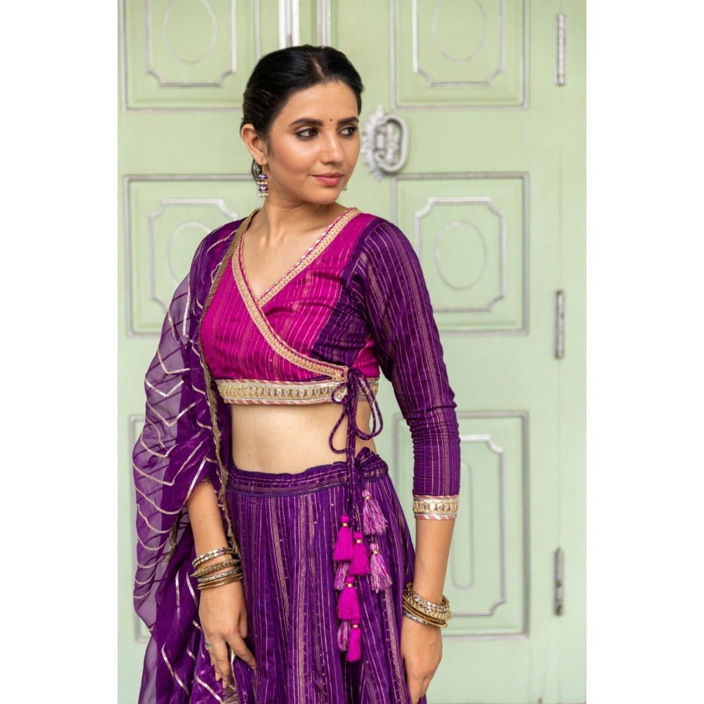 Myaara Jaamuni Lehenga Set (Set of 3)