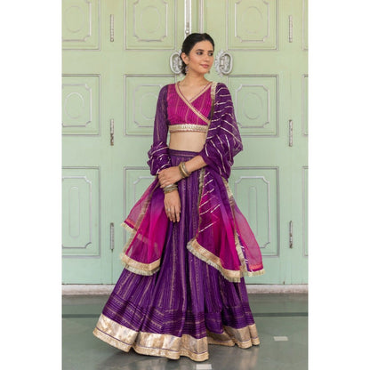 Myaara Jaamuni Lehenga Set (Set of 3)