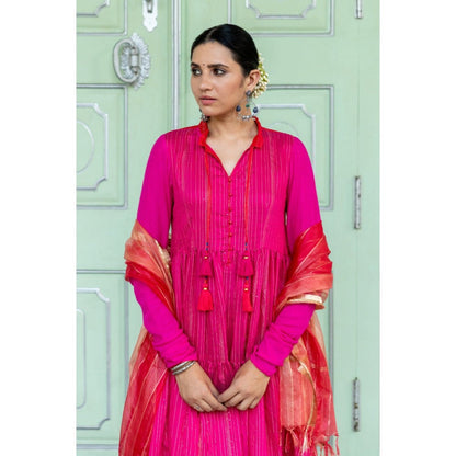 Myaara Bougainvillea Anarkali Set (Set of 3)