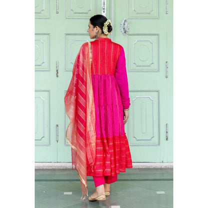 Myaara Bougainvillea Anarkali Set (Set of 3)