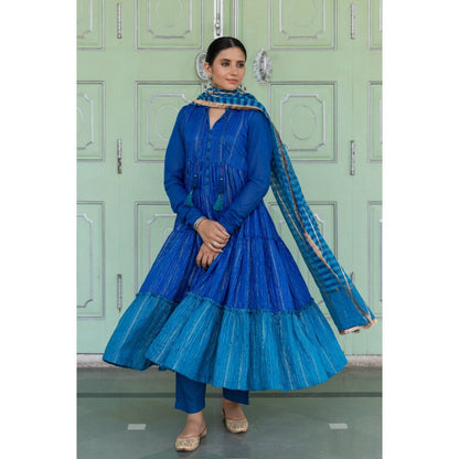 Myaara Bunphool Anarkali Set (Set of 3)