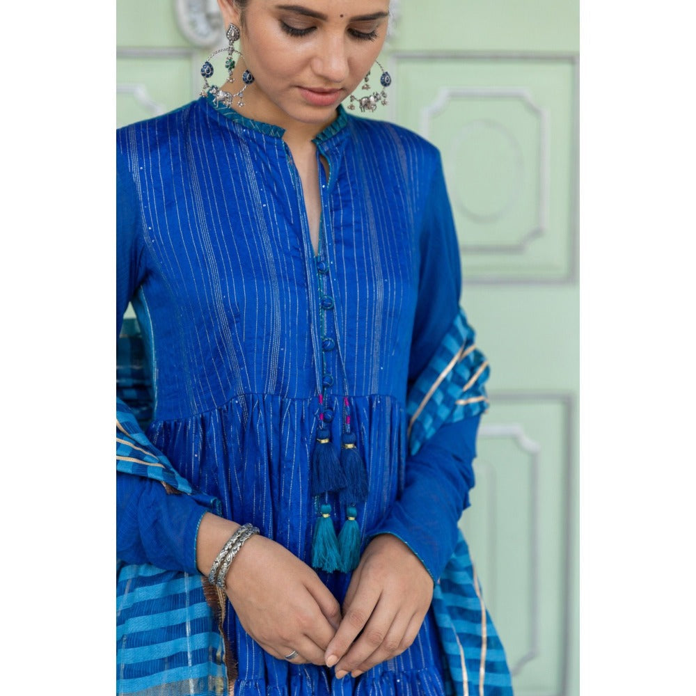 Myaara Bunphool Anarkali Set (Set of 3)