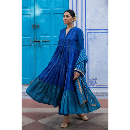 Myaara Bunphool Anarkali Set (Set of 3)