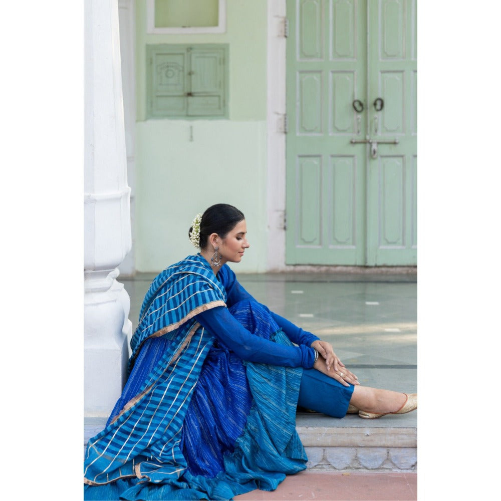 Myaara Bunphool Anarkali Set (Set of 3)