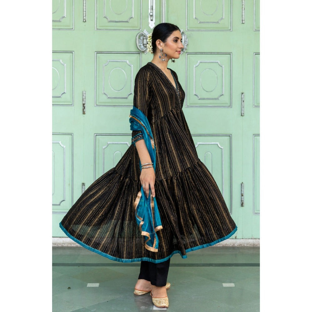 Myaara Raatraani Anarkali Set (Set of 3)