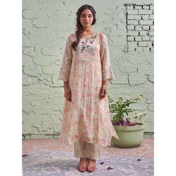 NAAZ BY NOOR Jamun Ki Tokri Malai Si Kurta Set - (Set of 3)