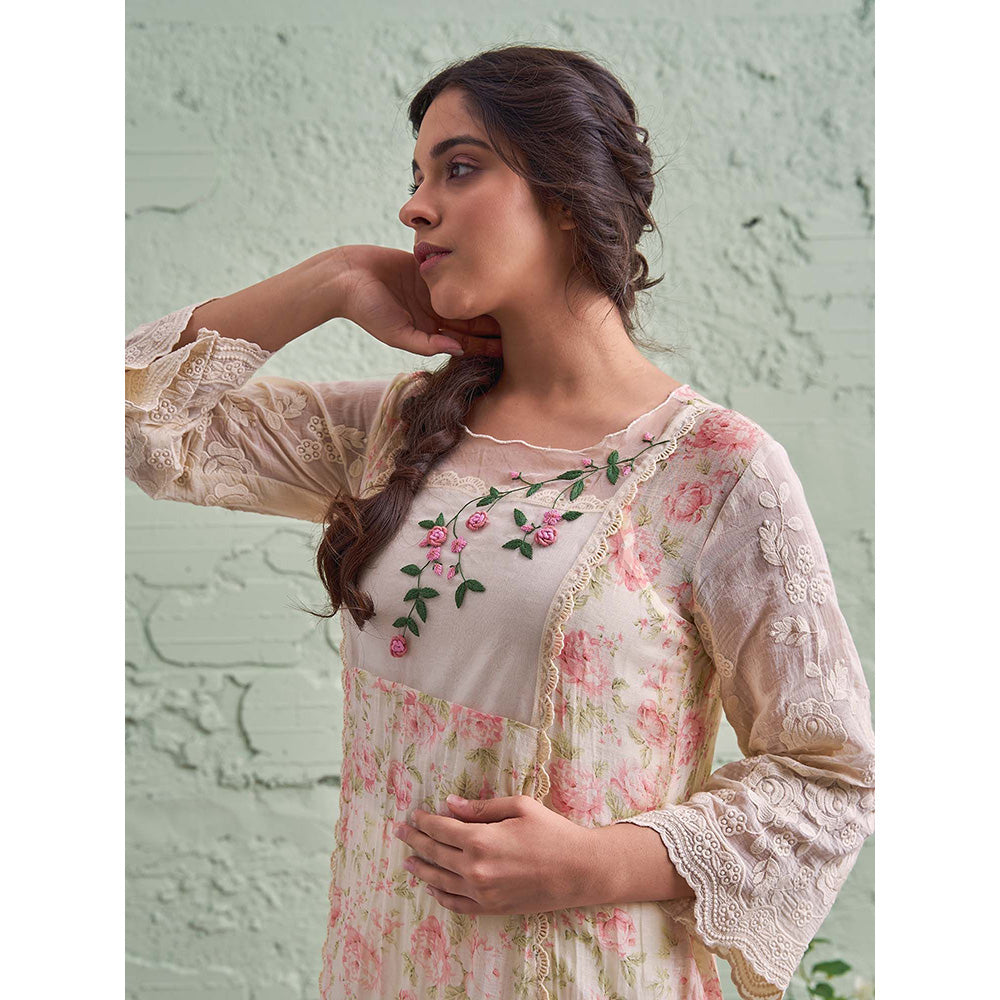 NAAZ BY NOOR Jamun Ki Tokri Malai Si Kurta Set - (Set of 3)